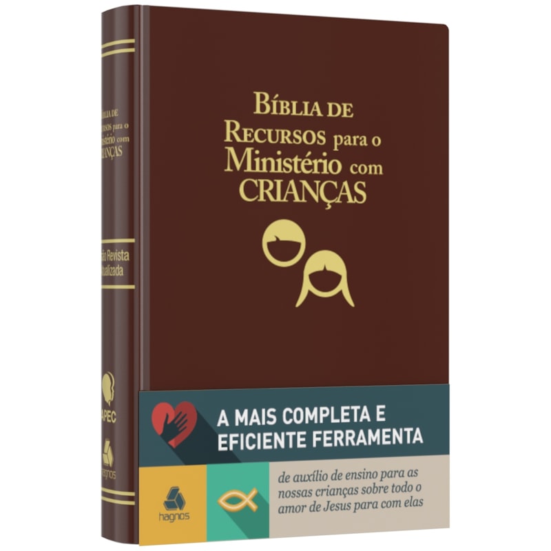 Bíblia de recursos para o ministério com crianças - APEC - Luxo PU marrom: ferramenta de auxílio de ensino para as nossas crianças sobre todo o amor de Jesus para com elas