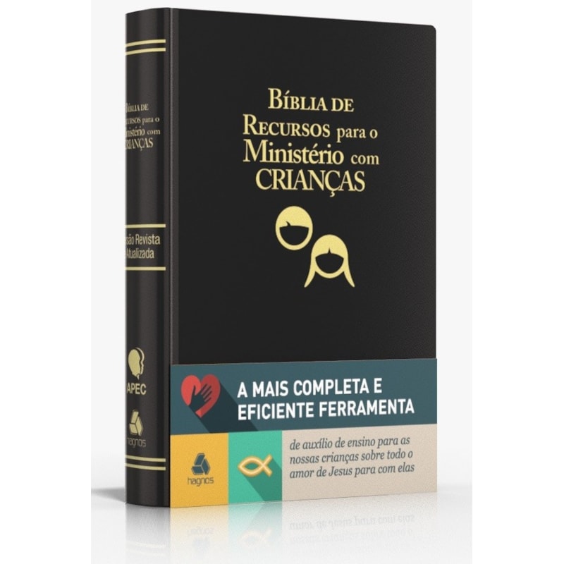 BÍBLIA DE RECURSOS PARA O MINISTÉRIO COM CRIANÇAS - APEC - LUXO PU PRETA: FERRAMENTA DE AUXÍLIO DE ENSINO PARA AS NOSSAS CRIANÇAS SOBRE TODO O AMOR DE JESUS PARA COM ELAS