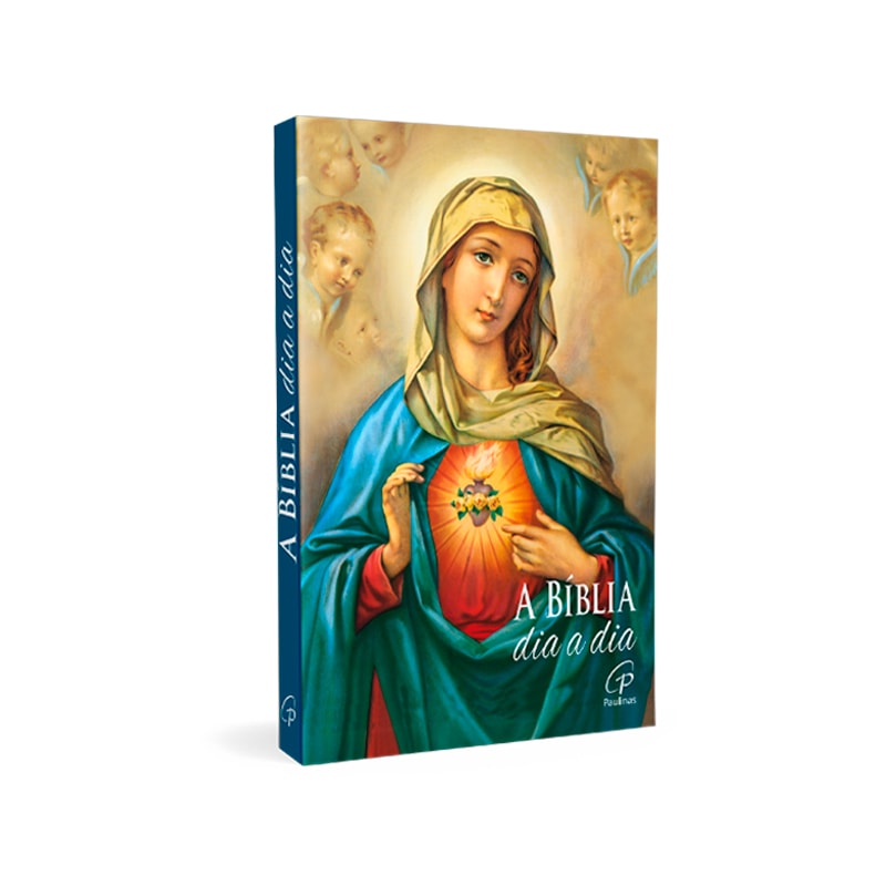 BÍBLIA DIA A DIA 2026 - CAPA CRISTAL - CORAÇÃO DE MARIA
