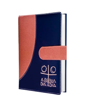 BÍBLIA DIA A DIA 2026 - LUXO - AZUL/CASTANHO (LINGUETA)