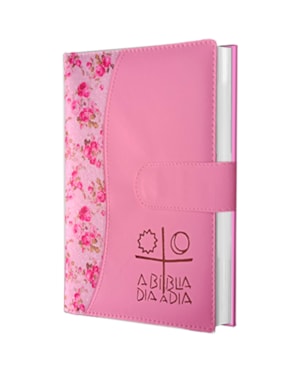 BÍBLIA DIA A DIA 2026 - LUXO - FLORAL/ROSA (LINGUETA)