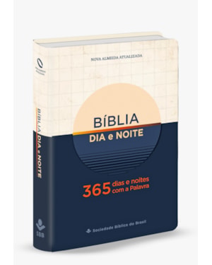 BÍBLIA DIA E NOITE - DEVOCIONAL 365 DIAS NAA, LETRA REGULAR, COM MAPA, CAPA DURA AZUL: NOVA ALMEIDA ATUALIZADA (NAA)