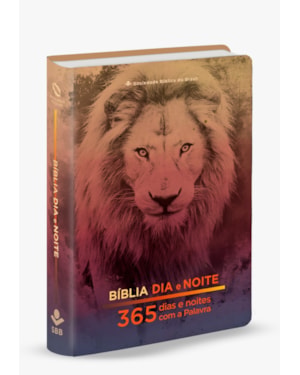 BÍBLIA DIA E NOITE - DEVOCIONAL 365 DIAS NAA, LETRA REGULAR, COM MAPA, CAPA DURA ILUSTRADA: TERRACOTA LEAO: NOVA ALMEIDA ATUALIZADA (NAA)