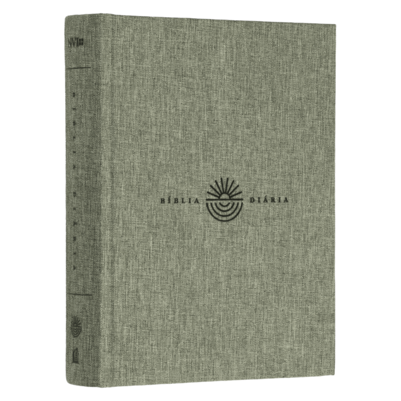 BÍBLIA DIÁRIA NVI, LETRA TRADICIONAL, FONTE LEITURA PERFEITA, CAPA DURA COM TECIDO CINZA