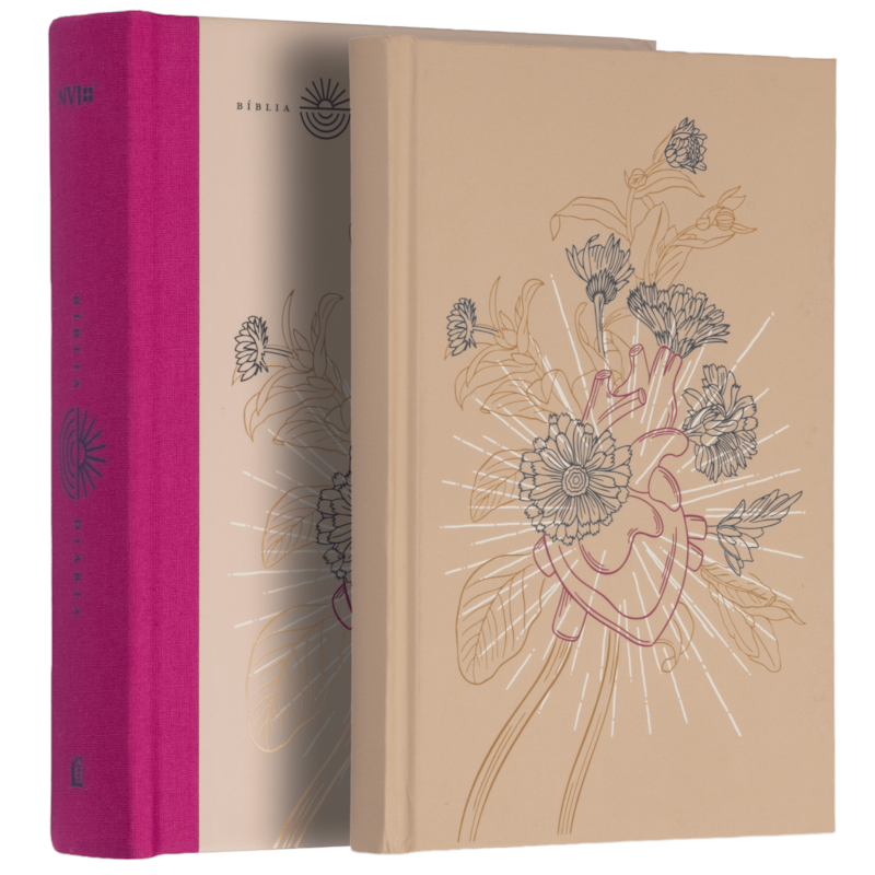 BÍBLIA DIÁRIA, NVI, TECIDO SOBRE CAPA DURA, CORAÇÃO FLORIDO, LEITURA PERFEITA - COMECE SUA JORNADA DE 365 DIAS COM A BÍBLIA EM QUALQUER MOMENTO DO ANO