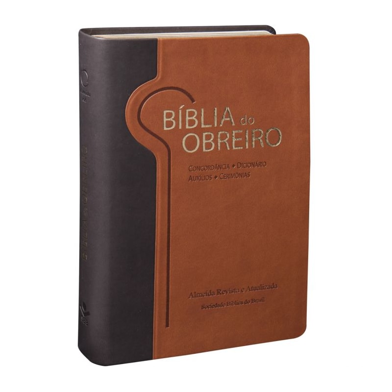 BÍBLIA DO OBREIRO - COURO SINTÉTICO MARROM CLARO E MARROM ESCURO: ALMEIDA REVISTA E ATUALIZADA (ARA)