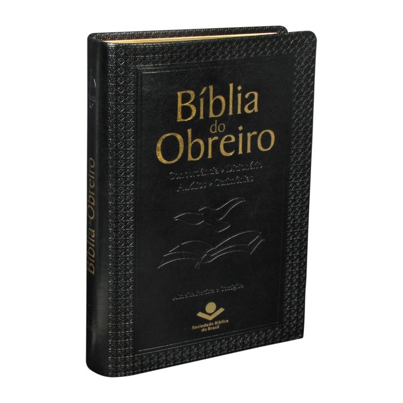 BÍBLIA DO OBREIRO LETRA GRANDE - CAPA COURO SINTÉTICO: ALMEIDA REVISTA E CORRIGIDA (ARC) COM LETRAS VERMELHAS