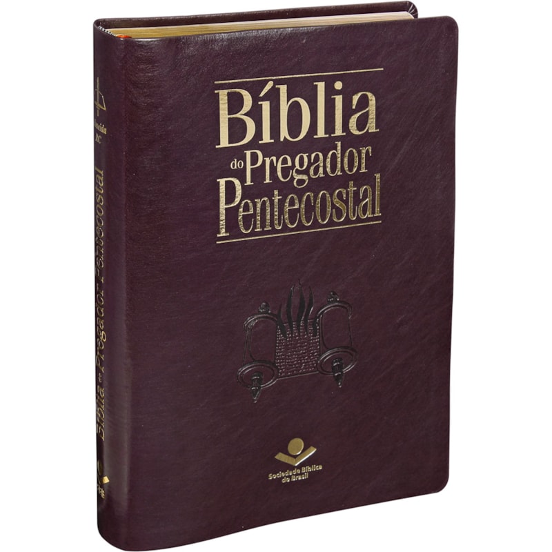 BÍBLIA DO PREGADOR PENTECOSTAL ARC COM ÍNDICE | SBB | BÍBLIA DO PREGADOR PENTECOSTAL - CAPA EM COURO SINTÉTICO, VINHO NOBRE, ÍNDICE: ALMEIDA REVISTA E CORRIGIDA (ARC)