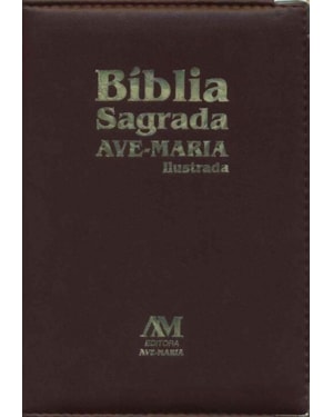 BÍBLIA EDIÇÃO ILUSTRADA LUXO - MÉDIA - MARROM