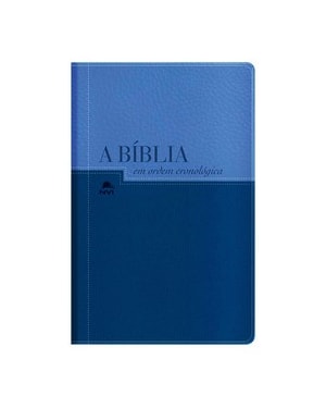 Bíblia em ordem cronológica - NVI - Capa Luxo - Azul claro e escuro