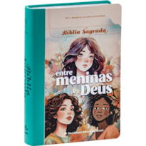 BÍBLIA ENTRE MENINAS E DEUS NTLH, LETRA REGULAR, COM MAPA, CAPA COURO SINTÉTICO ILUSTRADA: CINZA: NOVA TRADUÇÃO NA LINGUAGEM DE HOJE (NTLH)