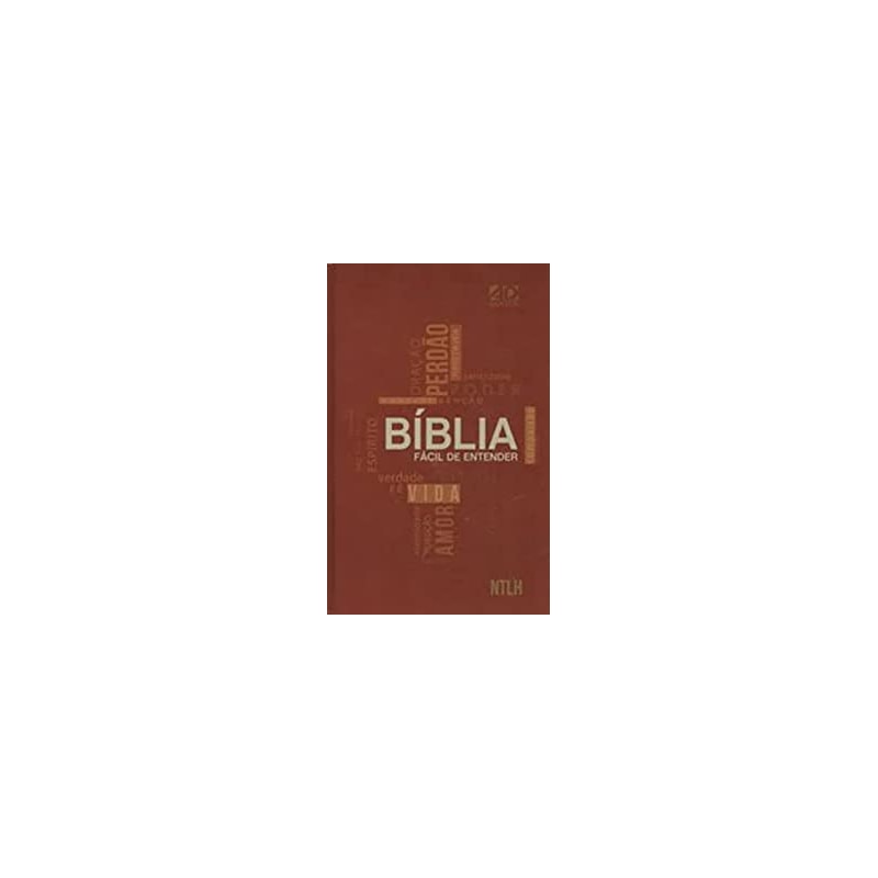 BIBLIA FÁCIL DE ENTENDER - MARROM - CRUZ - CAPA DURA