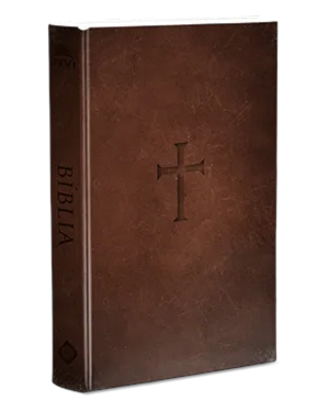BIBLIA FLEXIVEL - MARRON CRUZ
