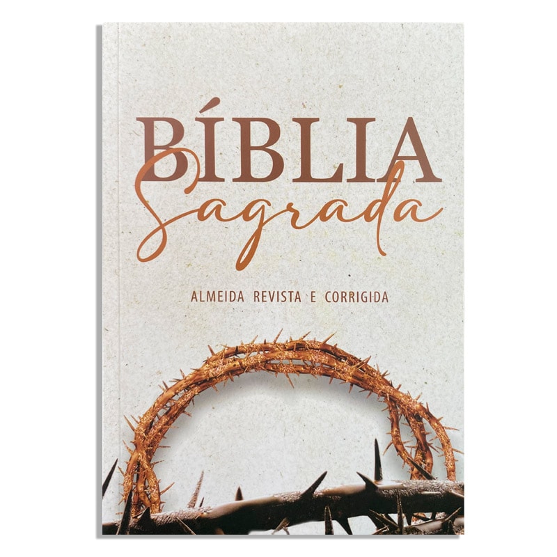 BÍBLIA GIGANTE ARC FULL COLOR CAPA BROCHURA C/ HARPA - COROA DE ESPINHOS