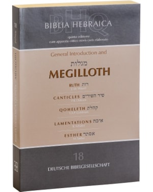 BIBLIA HEBRAICA QUINTA 18 - MEGILLOTH