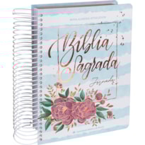 BÍBLIA JORNADA - CAPA ESPIRAL, IMPRESSA AQUARELA AZUL: NOVA ALMEIDA ATUALIZADA (NAA)