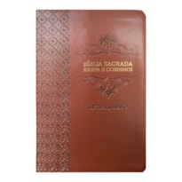 BÍBLIA JUMBO ARC FULL COLOR CAPA PU LUXO C/ HARPA - ARABESCO BORDÔ