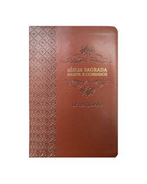 BÍBLIA JUMBO ARC FULL COLOR CAPA PU LUXO C/ HARPA - ARABESCO BORDÔ