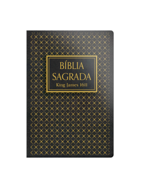 BÍBLIA KING JAMES 1611 - CAPA SEMI LUXO PRETA