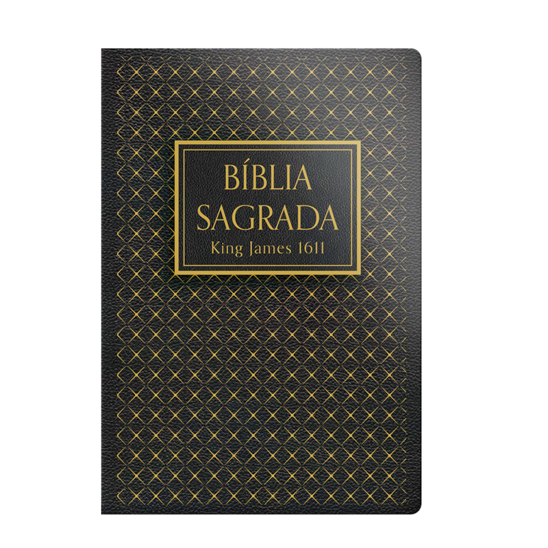 BÍBLIA KING JAMES 1611 - CAPA SEMI LUXO PRETA