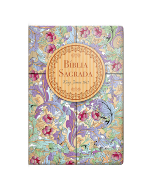 BÍBLIA KING JAMES 1611 SEMI LUXO CÁLAMO E CANELA
