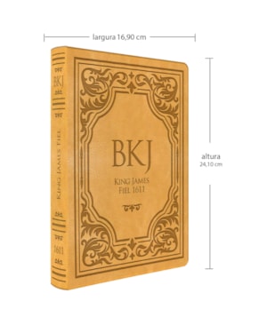 BÍBLIA KING JAMES FIEL 1611 EXTRA GIGANTE - CAPA CASTANHA