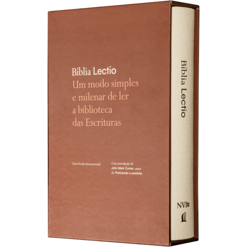 BÍBLIA LECTIO NVI, LETRA TRADICIONAL, CAPA DURA COM TECIDO BEGE
