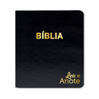 Bíblia Leia e Anote NVI, Letra Tradicional, com espaço para anotação, com Palavras de Jesus Destacadas, Capa Couro Ecológico Preta