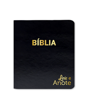Bíblia Leia e Anote NVI, Letra Tradicional, com espaço para anotação, com Palavras de Jesus Destacadas, Capa Couro Ecológico Preta