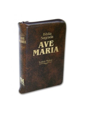 BÍBLIA LETRA MAIOR ZÍPER - MARROM
