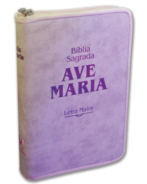 BÍBLIA LETRA MAIOR ZÍPER STRIKE - ROSA