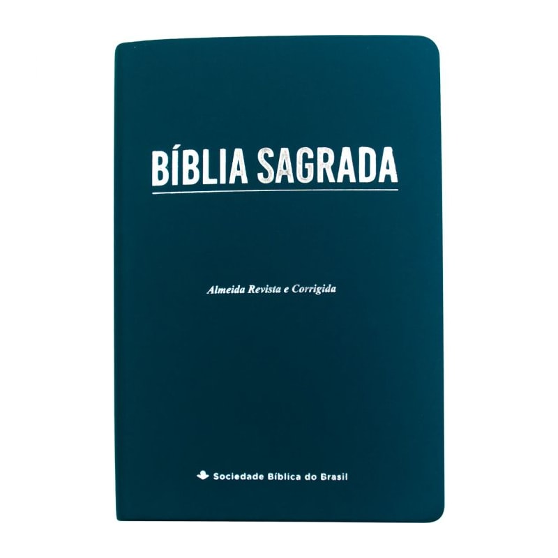 BÍBLIA LINHA OURO, LETRA GIGANTE, CAPA SINTÉTICA AZUL, EDIÇÃO COM LETRAS VERMELHAS