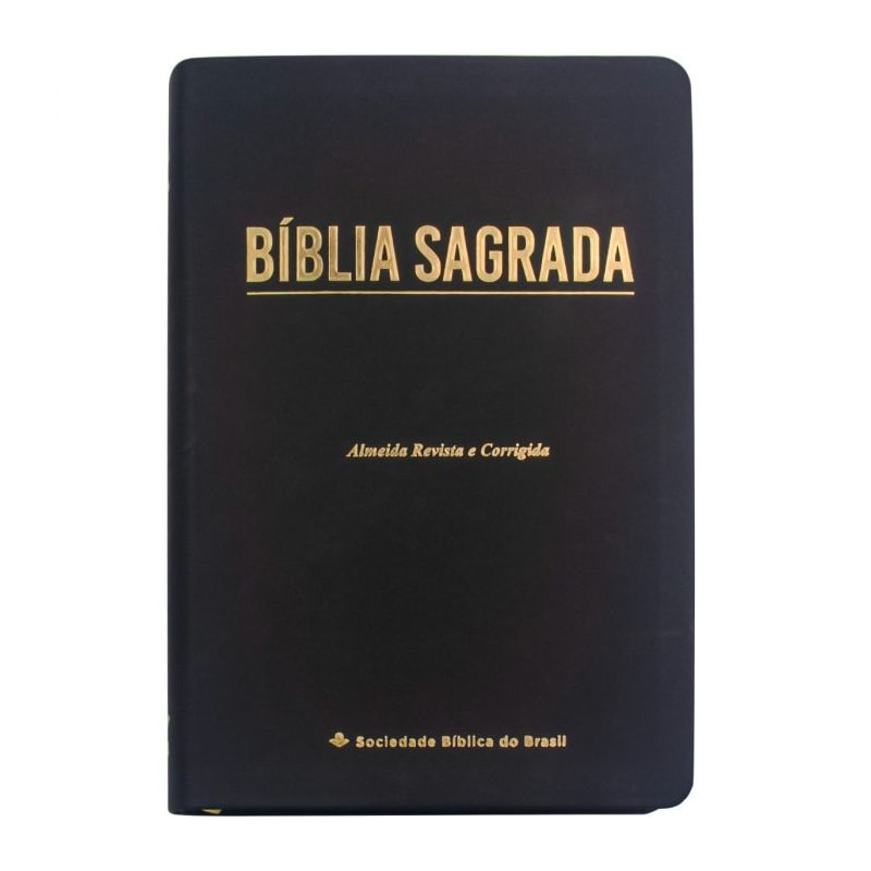 BÍBLIA LINHA OURO, LETRA GIGANTE, CAPA SINTÉTICA PRETA, EDIÇÃO COM LETRAS VERMELHAS