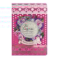 BÍBLIA LT GIGANTE LAMINADA LUXO PPM FULL COLOR C/ HARPA - PINK
