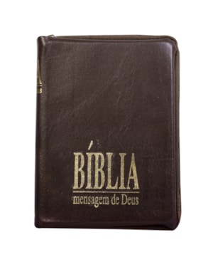 BÍBLIA MENSAGEM DE DEUS - BOLSO - ZÍPER E ÍNDICE DIGITAL