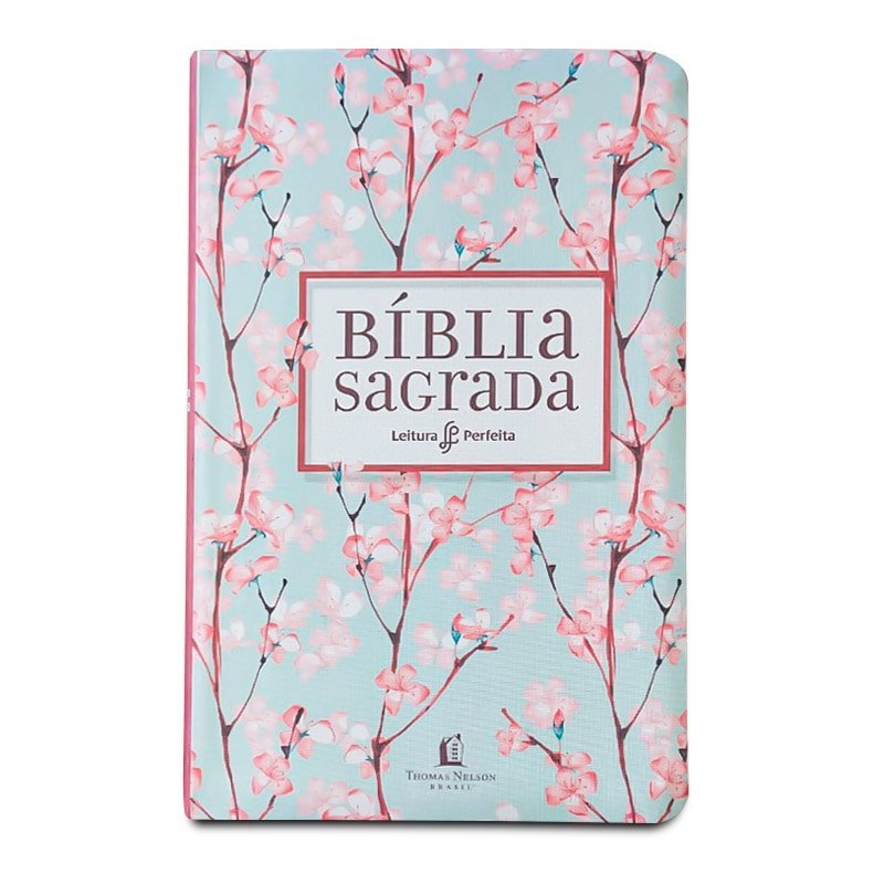 BÍBLIA NVI, CAPA FLEXÍVEL DE TECIDO, CEREJEIRA, LEITURA PERFEITA