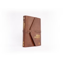 BÍBLIA NVI, CAPA LUXO, MARROM ARTESANAL, ESPAÇO PARA ANOTAÇÕES, LEITURA PERFEITA