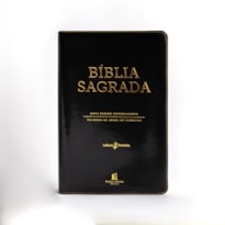 BÍBLIA NVI, CAPA LUXO PRETA, LETRAS DE JESUS EM VERMELHO, ÍNDICE DE DEDO, LEITURA PERFEITA
