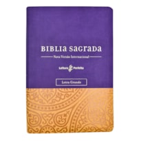 BÍBLIA NVI, COURO SOFT, ROXO E AMARELO, LETRA GRANDE, COM ESPAÇO PARA ANOTAÇÕES, LEITURA PERFEITA