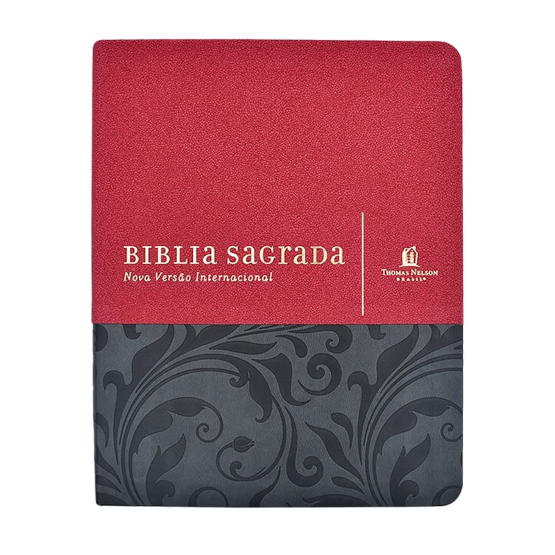 BÍBLIA NVI, COURO SOFT, VERMELHO, COM ESPAÇO PARA ANOTAÇÕES, LEITURA PERFEITA