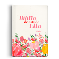 BÍBLIA NVI DE ESTUDO ELLA - FLORES