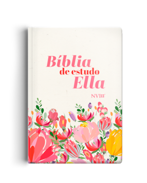 BÍBLIA NVI DE ESTUDO ELLA - FLORES