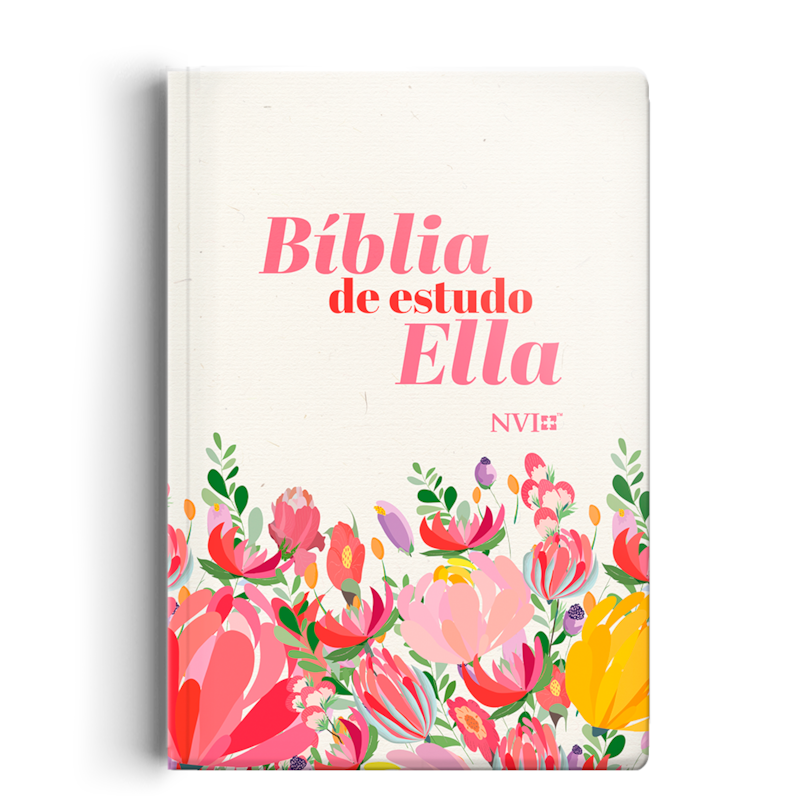 BÍBLIA NVI DE ESTUDO ELLA - FLORES