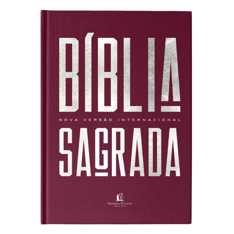 BÍBLIA NVI ECONÔMICA, CAPA DURA VINHO, PEDRA ANGULAR