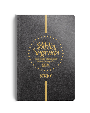 BÍBLIA NVI GIGANTE NOVO TESTAMENTO - 2 CORES - SEMI LUXO PRETA