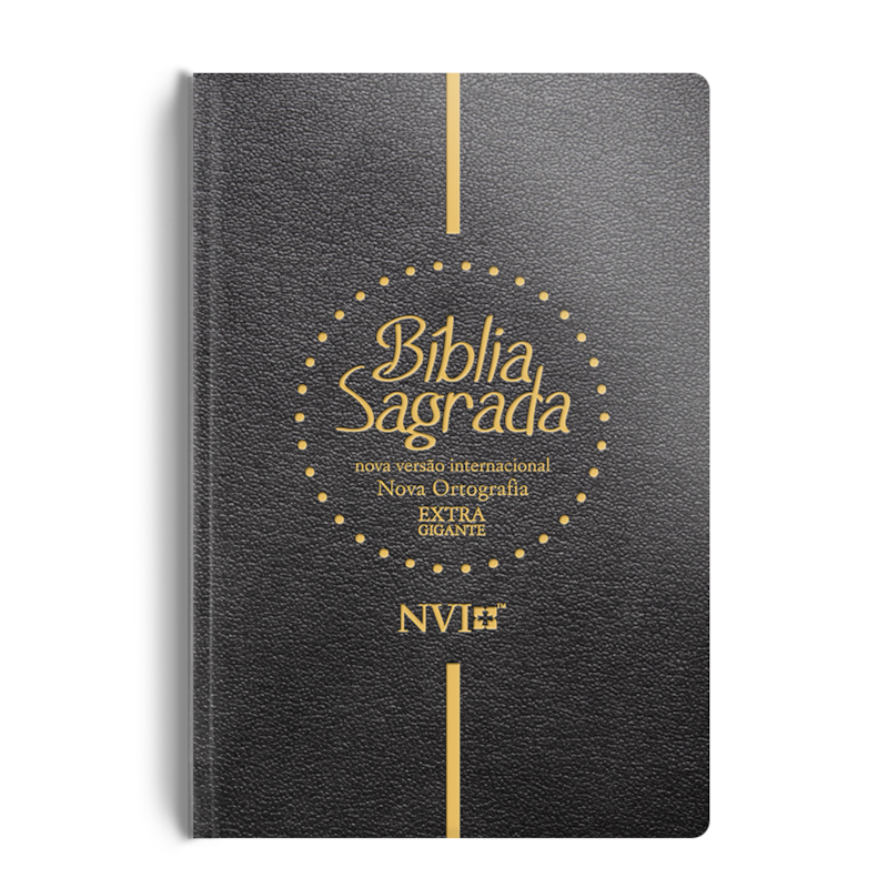 BÍBLIA NVI GIGANTE NOVO TESTAMENTO - 2 CORES - SEMI LUXO PRETA