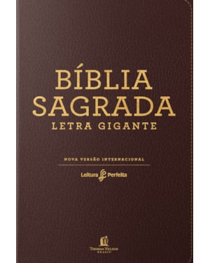 BÍBLIA NVI, LETRA GIGANTE, FONTE LEITURA PERFEITA, CAPA LUXO MARROM