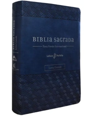 BÍBLIA NVI, LETRA GRANDE, FONTE LEITURA PERFEITA, COM ESPAÇO PARA ANOTAÇÕES, CAPA LUXO AZUL