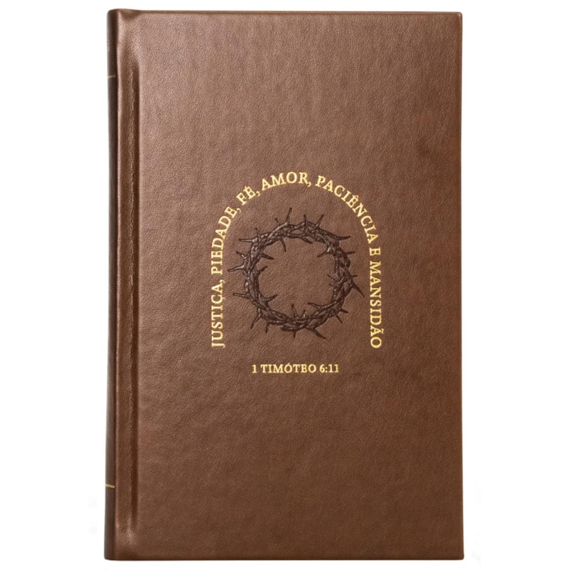 BÍBLIA NVI, LETRAS DE JESUS EM VERMELHO, CAPA LUXO MARROM, TIMÓTEO