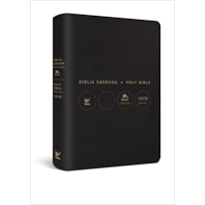 Bíblia NVI português/inglês - Capa luxo - Preta
